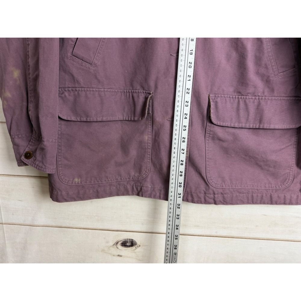 LL Bean Adirondack Coat Women XL Purple Barn Corduroy Collar Canvas Outdoor - Picture 11 of 12